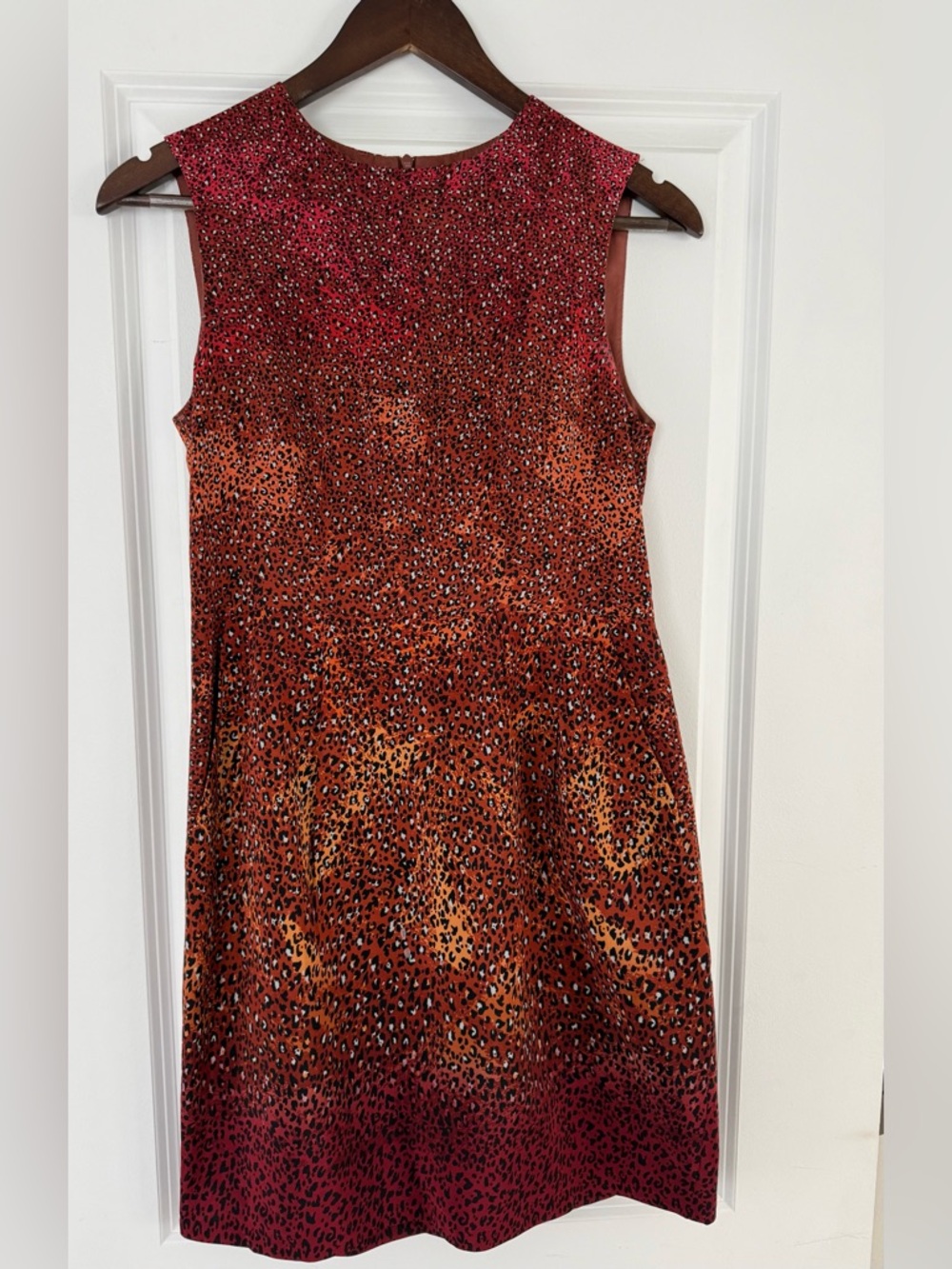 Nanette Lepore SZ 2 Leopard Sleeveless Dress with pockets
